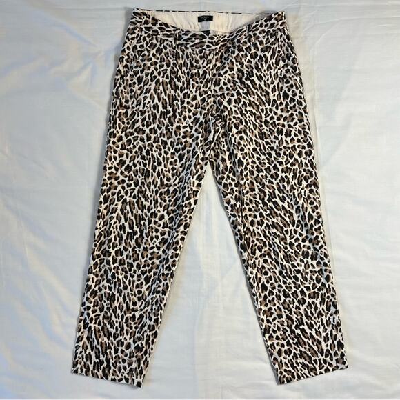 J.Crew Women's 2 Stretch City Fit Cheetah Chino Pants Bold - Picture 2 of 10